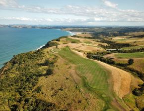 Kauri Cliffs 17th Aerial